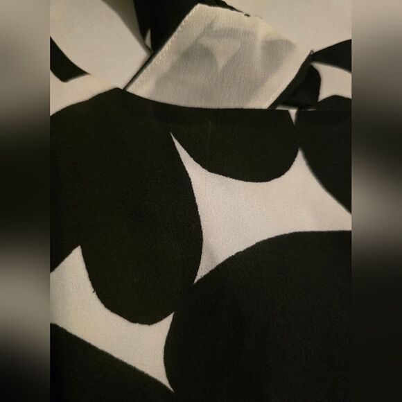 CeCe White And Black Heart Print Midi Dress High And Low Size 6 - Picture 7 of 12